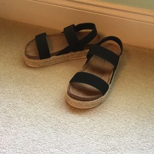 Black platform shoes